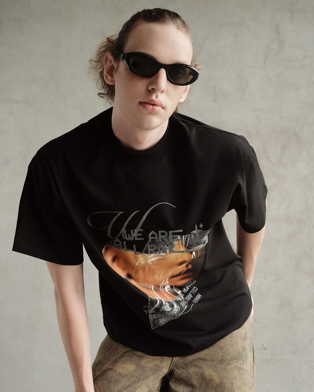 Black Print T Shirt