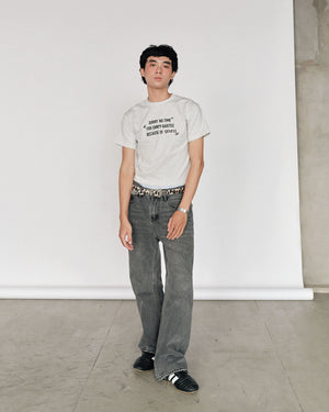 Sassy & Stressed Y2K Babytee  Grey Melange