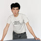 Sassy & Stressed Y2K Babytee  Grey Melange